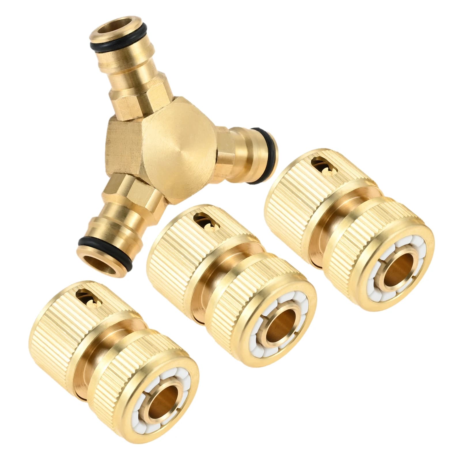 4 pcs brass Y joint kit for 13 mm (1/2") and 15 mm (5/8") waterproof joint connector for easy water division