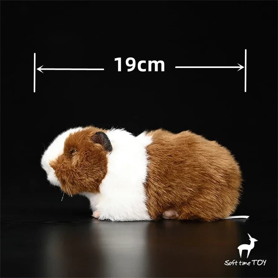 Realistic Hamster Plushie Guinea Pig Plush Toy Lifelike Cavy Stuffed Animal Mouse Simulation Doll Gift Collectors