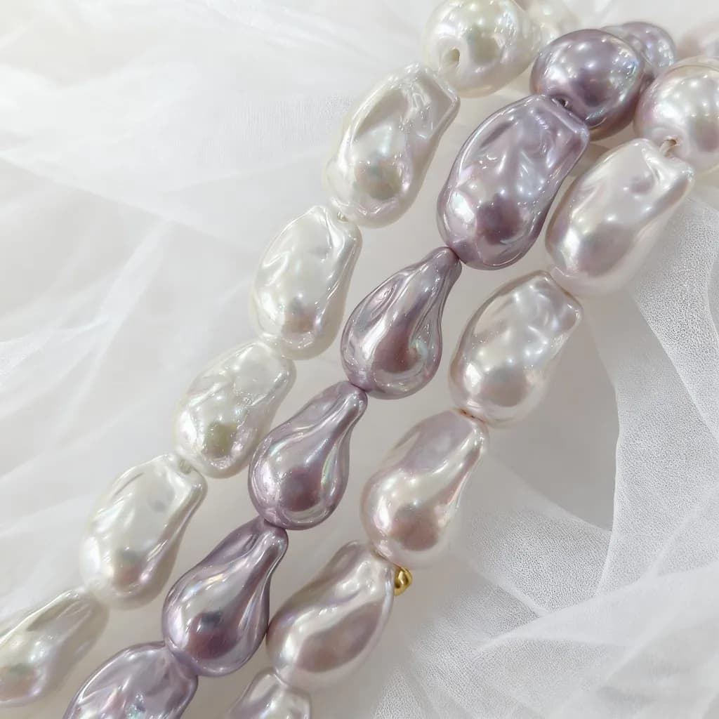 Perle Barocche Irregolari Sciolte, Perle Imitazione Conchiglia, Accessori Fai da Te per Creazione Gioielli, Collane, Bracciali e Artigianato Fatto a Mano