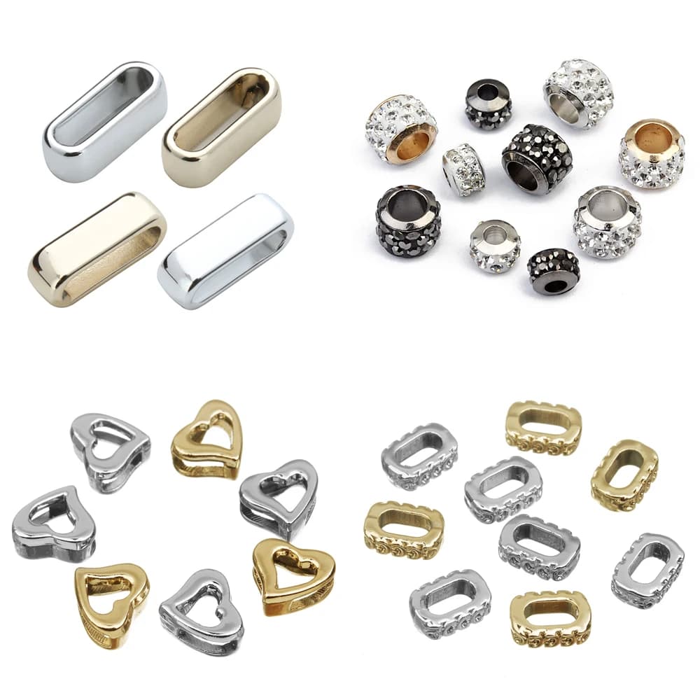 20-40pcs/Lots Shambhala Alloy Beads Hearts Shape Metal Big Hole Beads Loose Spacer Beads For DIY Jewelry Making Bracelets