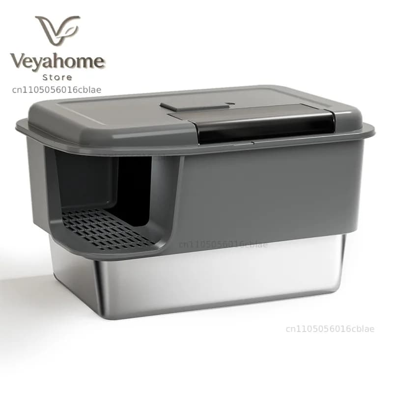Oversized easy-to-clean cat litter box toilet corridor splash-proof semi-closed rectangular pet supplies wholesale