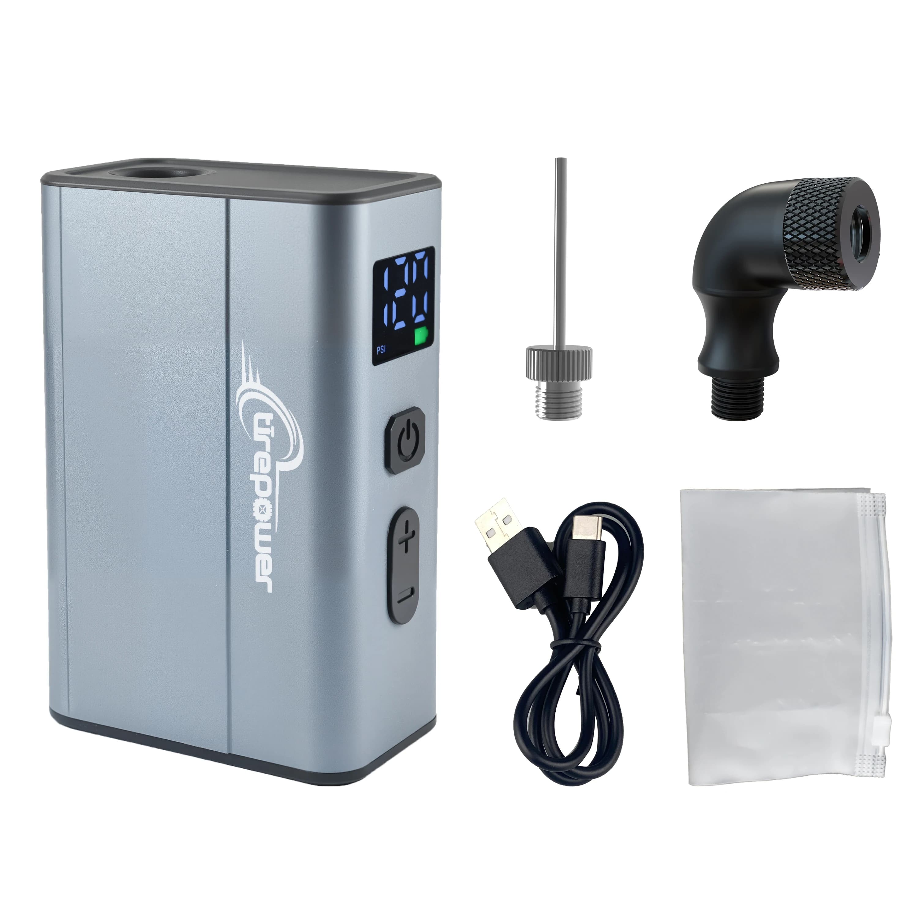 Mini Pompa di Aria Elettrica Gonfiatore Digitale Portatile 120PSI 750mAh * 2 Batteria MTB Bici Da Strada Accessori per Bici Schrader Presta Pneumatico