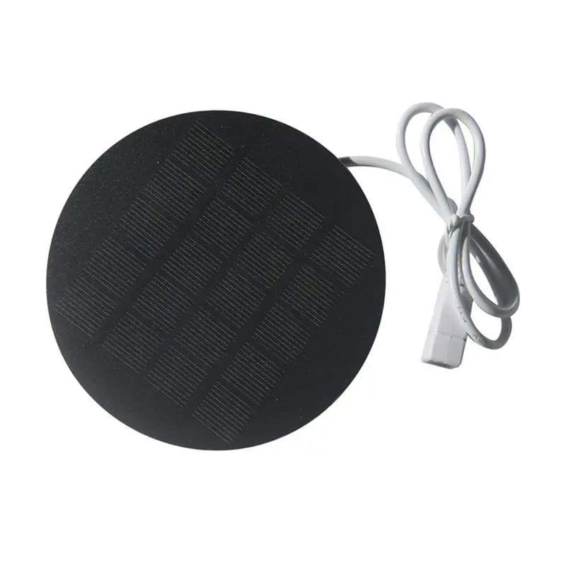 A23F-Mini pannello solare rotondo da 1,2 W 5 V 110 mm con porta USB per alimentazione di telefoni cellulari all'aperto
