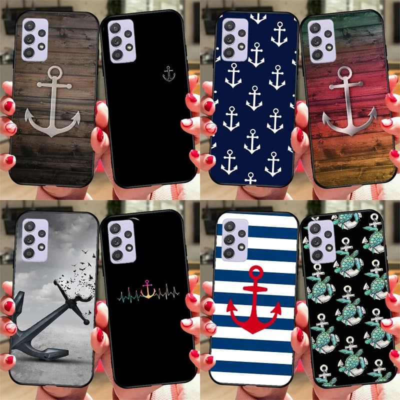 Custodia per barca di ancoraggio per Samsung A54 A34 A24 A14 A51 A71 A12 A22 A32 A52 A72 A73 A33 A53 A13 Cover posteriore