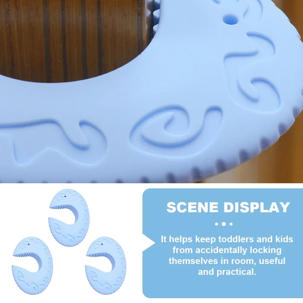 Set di 3 Fermaporta Anti-Schiacciamento in Silicone, Design Unico, Lunga Durata, Pratico e Utile