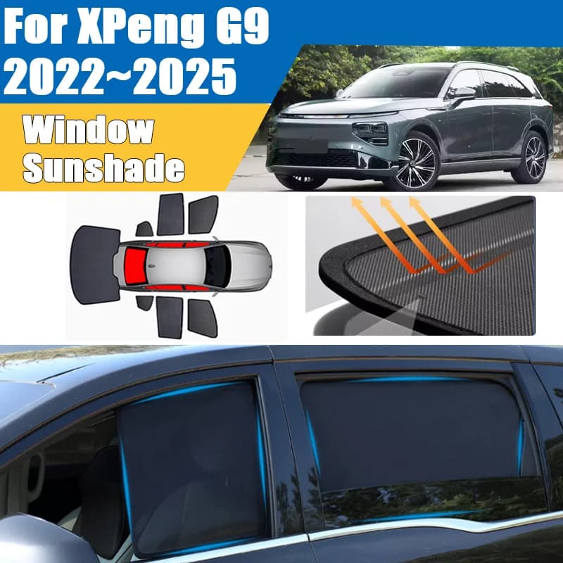 Parasole per auto XPeng G9 2022 2023 2024 2025, tendina oscurante a rete che blocca i raggi UV, protezione per la privacy, accessori auto