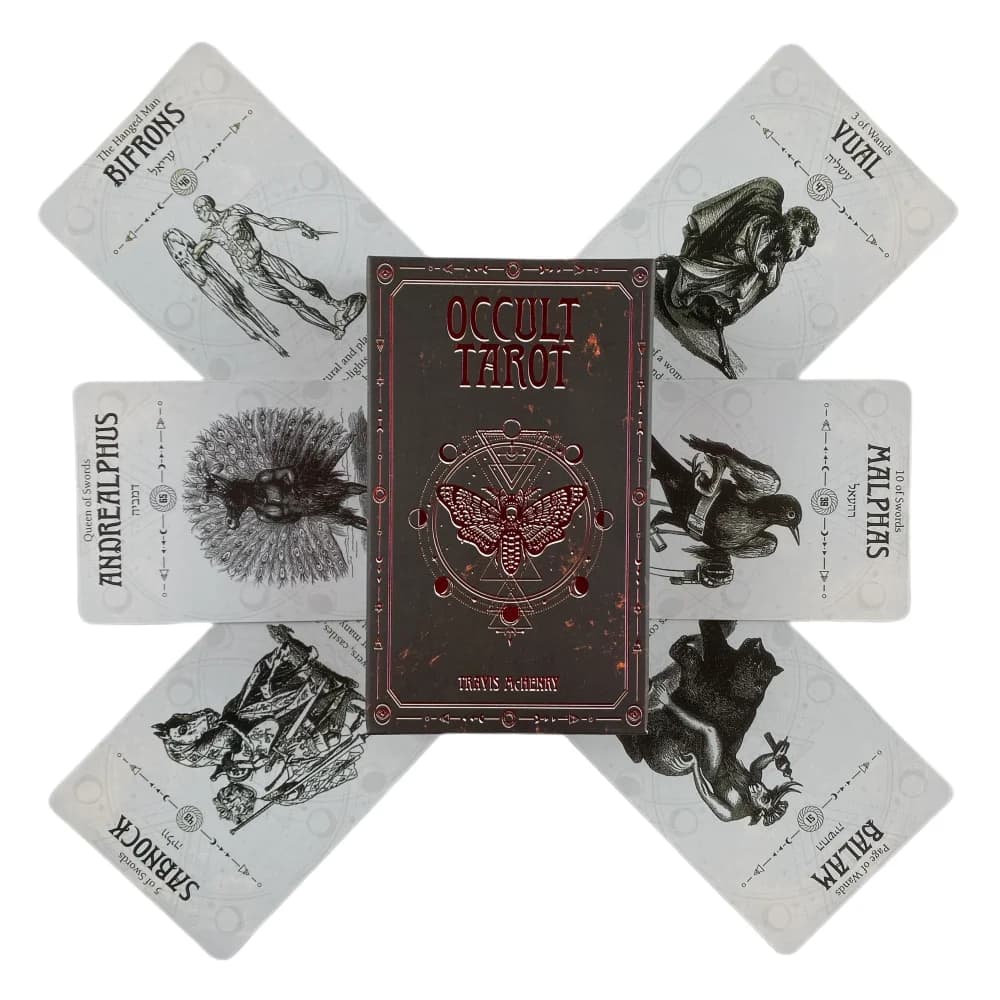 NUOVO Set di Carte dei Tarocchi Occulte, Mazzo da 78 Carte Oracolo, Carte da Gioco per Famiglia e Feste, Carte Magiche Antiche di Salomone