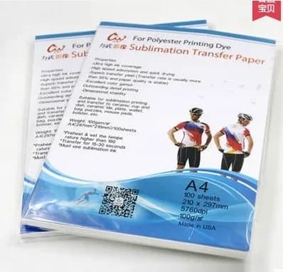 Carta per trasferimento di calore a sublimazione formato A4 per materiale non in cotone Stampa tazza Custodia per telefono Piastra Tappetino per mouse Borsa per cuscino