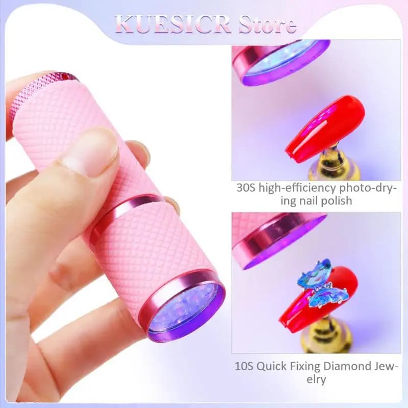 Silicone Head Portable Nail Tools Compact Essential Elements LED Nail Lamp Mini UV lamp Portable Design Durable Nail Salon