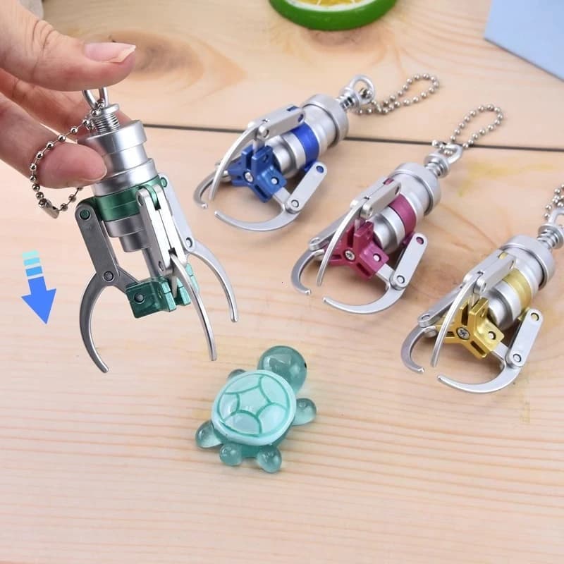 Mini Pinza Creativa Antistress da Dito, Portachiavi, Ciondolo Fai da Te, Giocattolo Divertente, Regalo