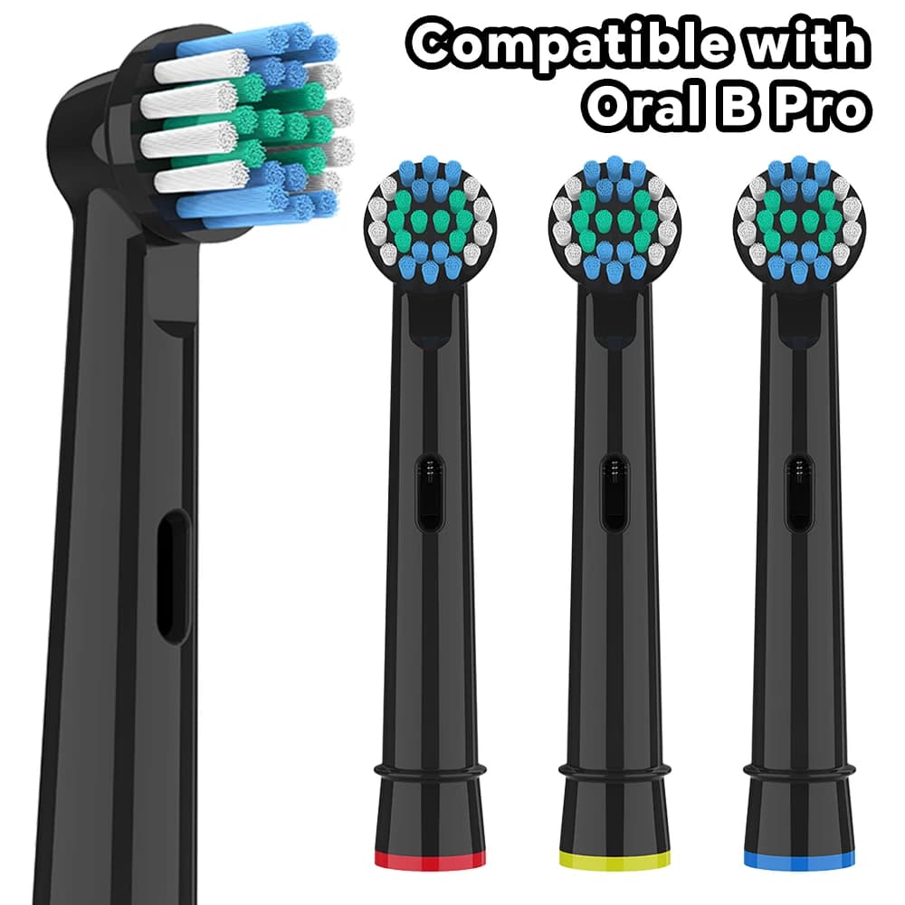 Rotating Replacement Brush Heads Compatible with Oral B Electric Toothbrush, Professional Toothbrush Head for Pro 1000/100/500