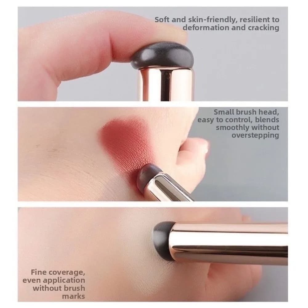 Nuovo Pennello in Silicone Riutilizzabile per Nail Art, Punta Arrotondata, Lavabile, Applicatore Portatile per Effetto Sfumato, Strumento per Manicure