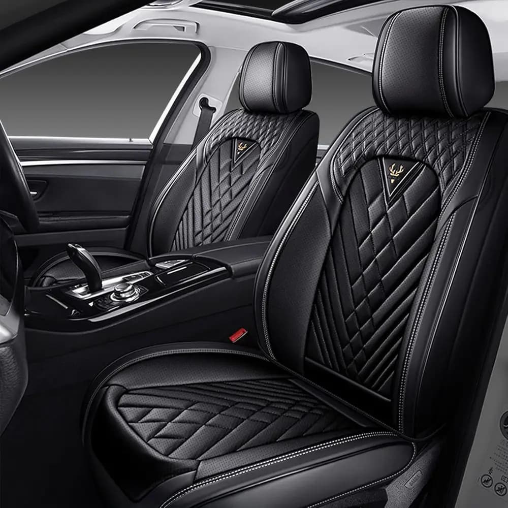 Front Seat Covers for Ford Explorer 2000-2026, Waterproof Nappa Leather Covers, Full Cover for Seats