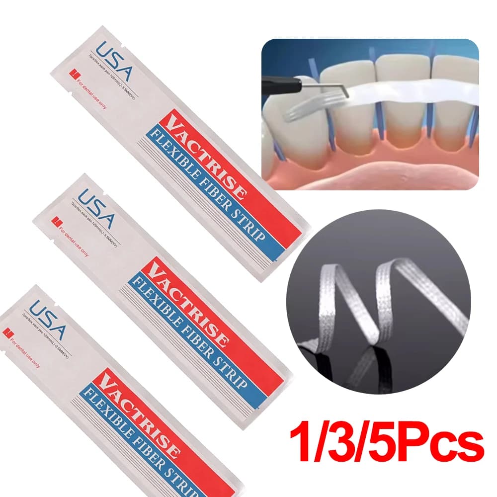 1/3/5 pz. Strisce Flessibili in Fibra di Vetro per Fissaggio Denti, Materiale per Ortodonzia a Polimerizzazione Luminosa