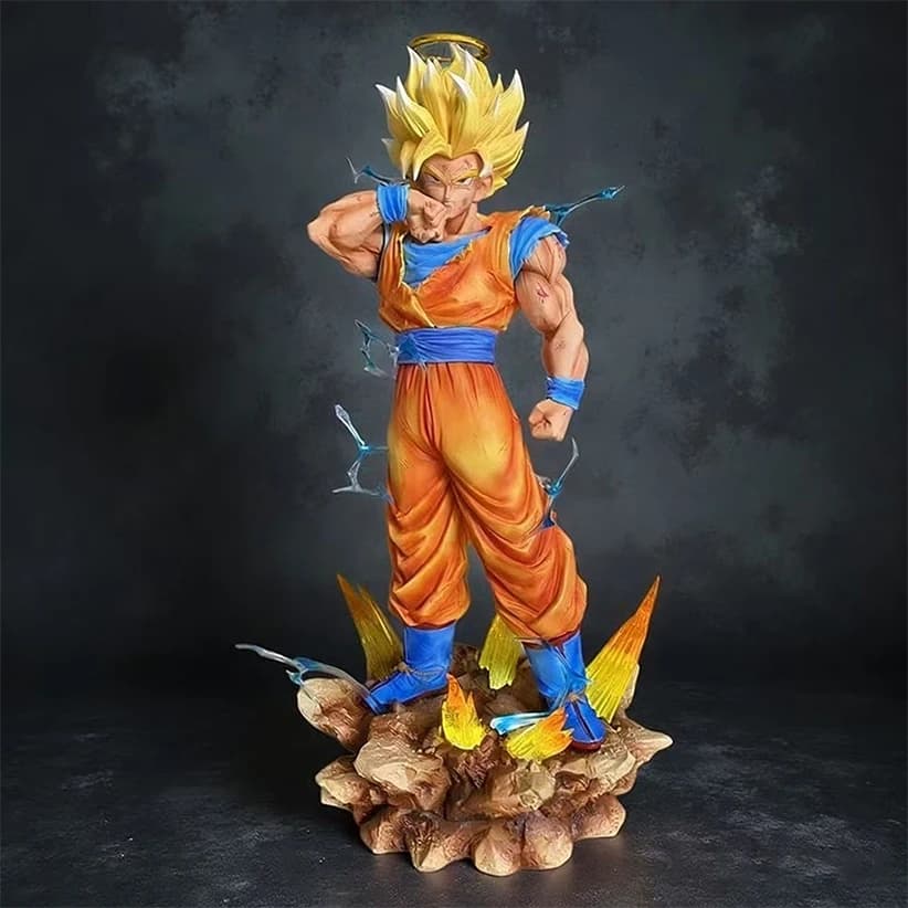 Dragon Ball Z Son Goku Ssj2 Figura Led Base Super Saiyan 2 Goku Action Pvc Figure 33 cm/12.2 pollici Collezione Modello Giocattoli Regali