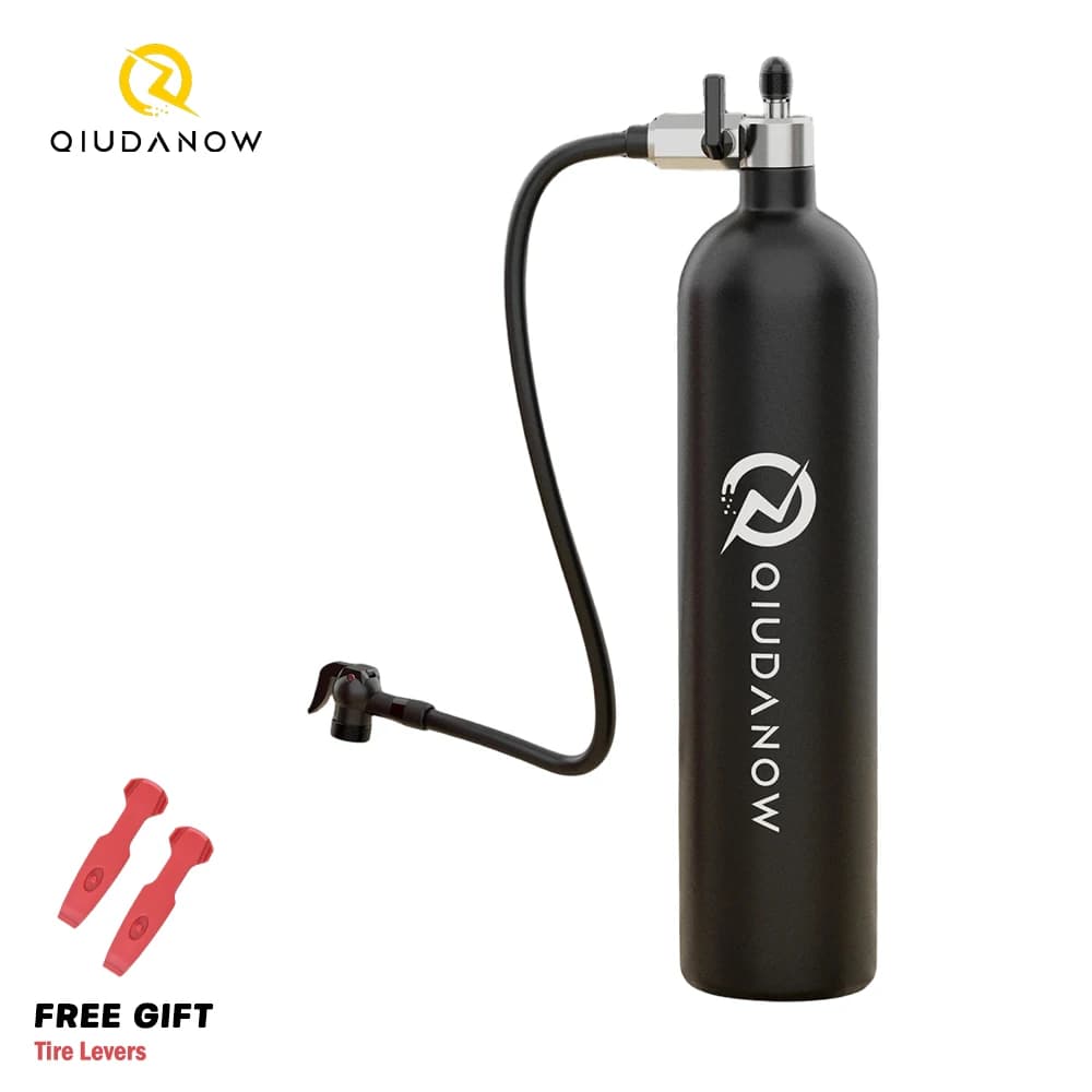 Bottiglia d'aria per pneumatici sottovuoto 1.3L 200PSI, gonfiatore per pneumatici MTB e bici da strada, compatibile con valvole Clik/Presta/Schrader, accessori per biciclette