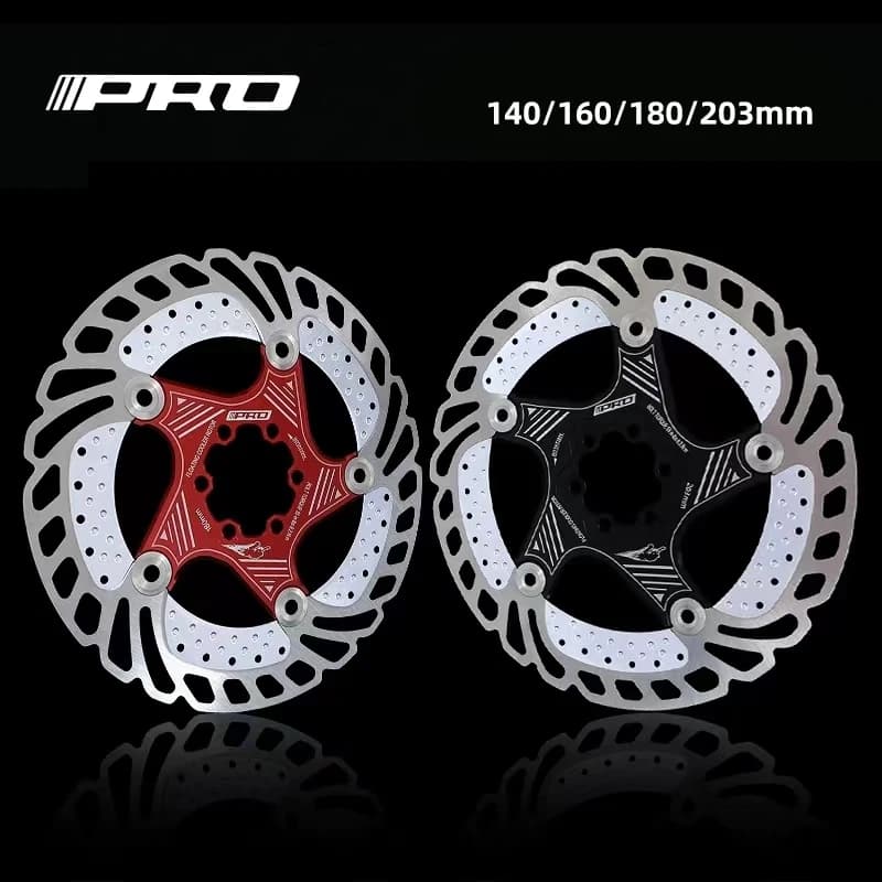 IIIPRO Rotore Della Bicicletta 6 Chiodi di Raffreddamento Galleggiante 140mm/160mm/180mm/203mm Per DH/XC/MTB Strada Mountain Bike Freno A Disco Rotore