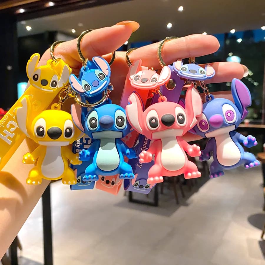Nuovo Portachiavi Anime, Cartone Animato Lilo & Stitch, Graziosa Bambola Portachiavi, Ornamento, Decorazione, Giocattoli e Regali per Bambini