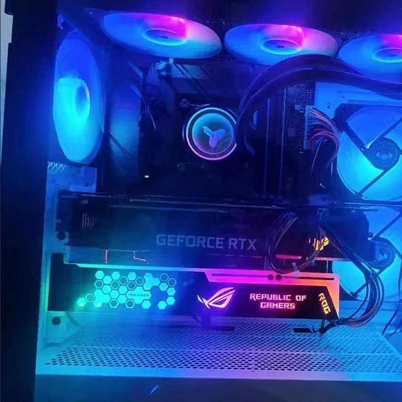 4090 Supporto VGA 5V ARGB AURA SYNC 4070 3090 3080 Staffa GPU, MOD PC Scheda grafica Cabinet da gioco Supporto decorativo