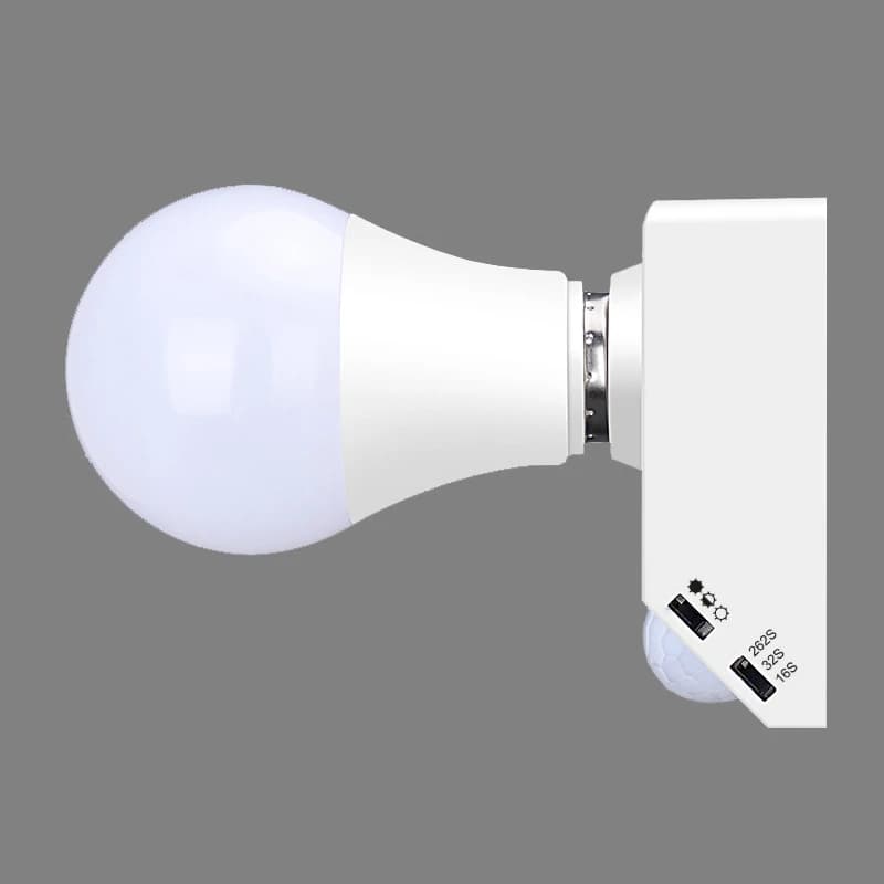 Portalampada Automatico con Sensore di Movimento a Infrarossi AC85-265V, Base E27 per Lampadine LED, Rilevatore PIR per Lampade da Parete
