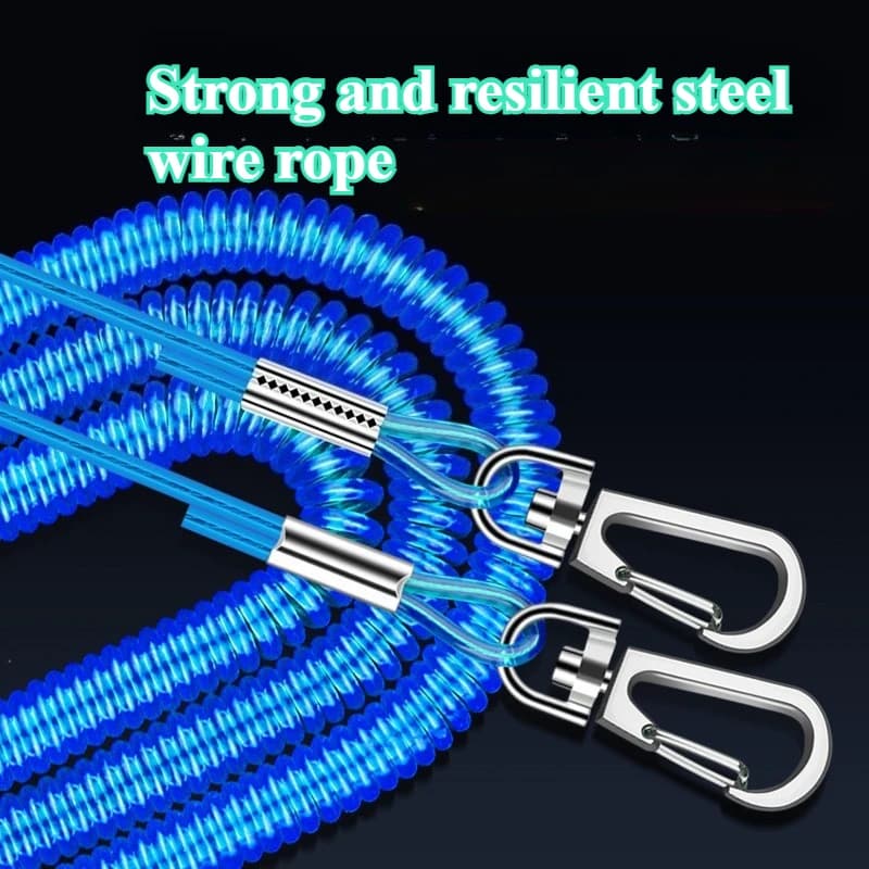 1PC Special Steel Fishing Slip-resistant Rope Automatic Retractable High-elasticity Thickened for Large Catches Rod Protection