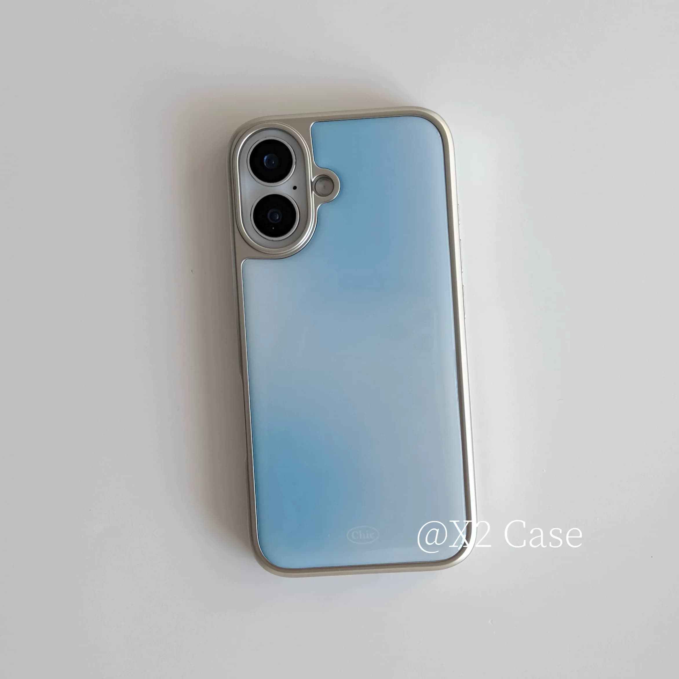 Fashionable phone case with blue and white foam effect, Y2K style, with drop glue, for iPhone 17 16 15 14 13 12 11 Pro Max Plus, exquisite cover