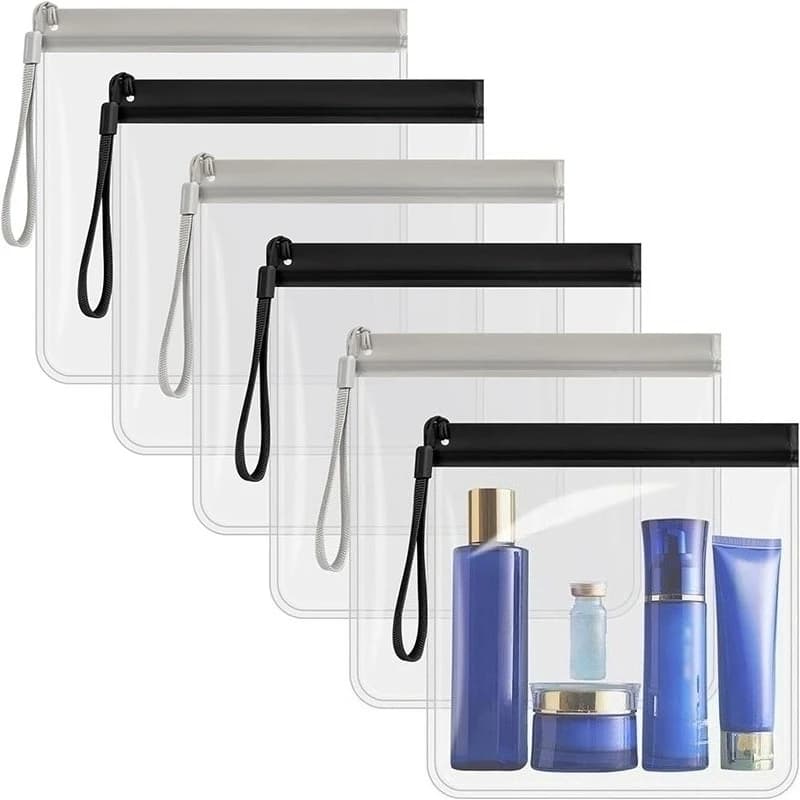 2-piece EVA Transparent Travel Toiletry Bag Waterproof Sealed Portable Toiletry Bag For Store Cleaning