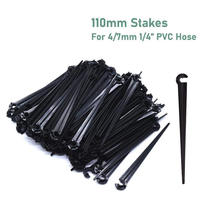 50-1000PCS Giardino 4/7 Pali per tubi flessibili Steli fissi Supporto 11cm per l'irrigazione a goccia Tubo flessibile da 4/7mm Inserimento a terra