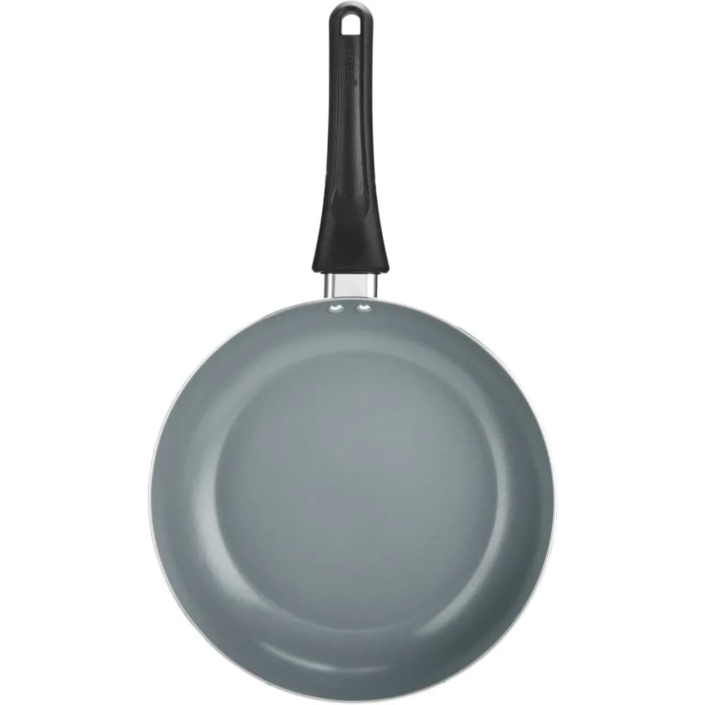 Padella Antiaderente in Ceramica per Uso Quotidiano, Struttura in Alluminio per un Riscaldamento Uniforme, Senza PTFE e PFOA, 10 Pollici, Nera