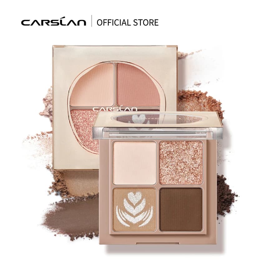 CARSLAN 4 colori Eyeshadow Palette Natural Nude Matte Eye Shadow Pigment Shimmer Glitter Eye Palett Cosmetics Makeup For Women