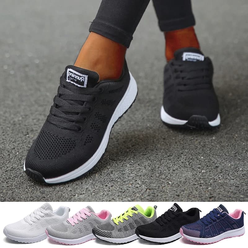 Scarpe da ginnastica da donna Scarpe casual Appartamenti Air Mesh Scarpe da ginnastica traspiranti Scarpe da donna Scarpe da ginnastica da donna Scarpe da donna Basket Tenis Feminino