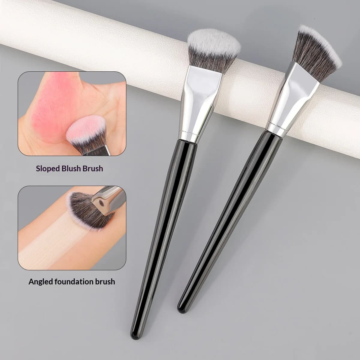 Soft Long Foundation Makeup Brush Wet and Dry Dual Use Delicate Blending Tool for Flawless Base