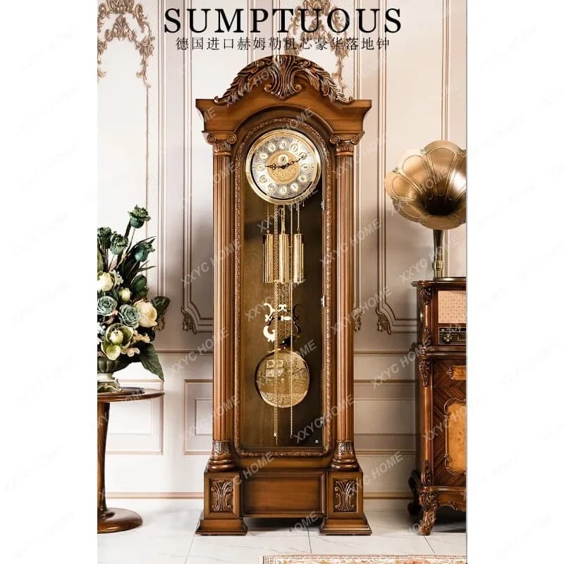 XX Floor clock Living room Household light luxury seat Vertical seat clock old-fashioned pendulum clock