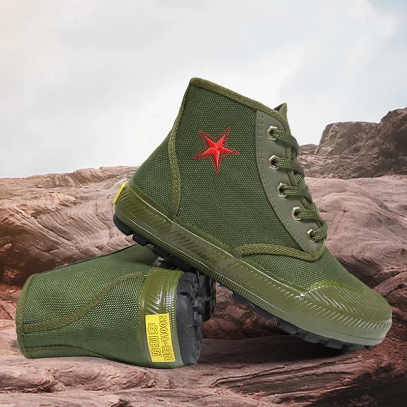 Scarpe alte in gomma di tela antiforatura Protezione del lavoro Stivali da cantiere Scarpe da ginnastica sportive da arrampicata per escursionismo all'aperto da uomo