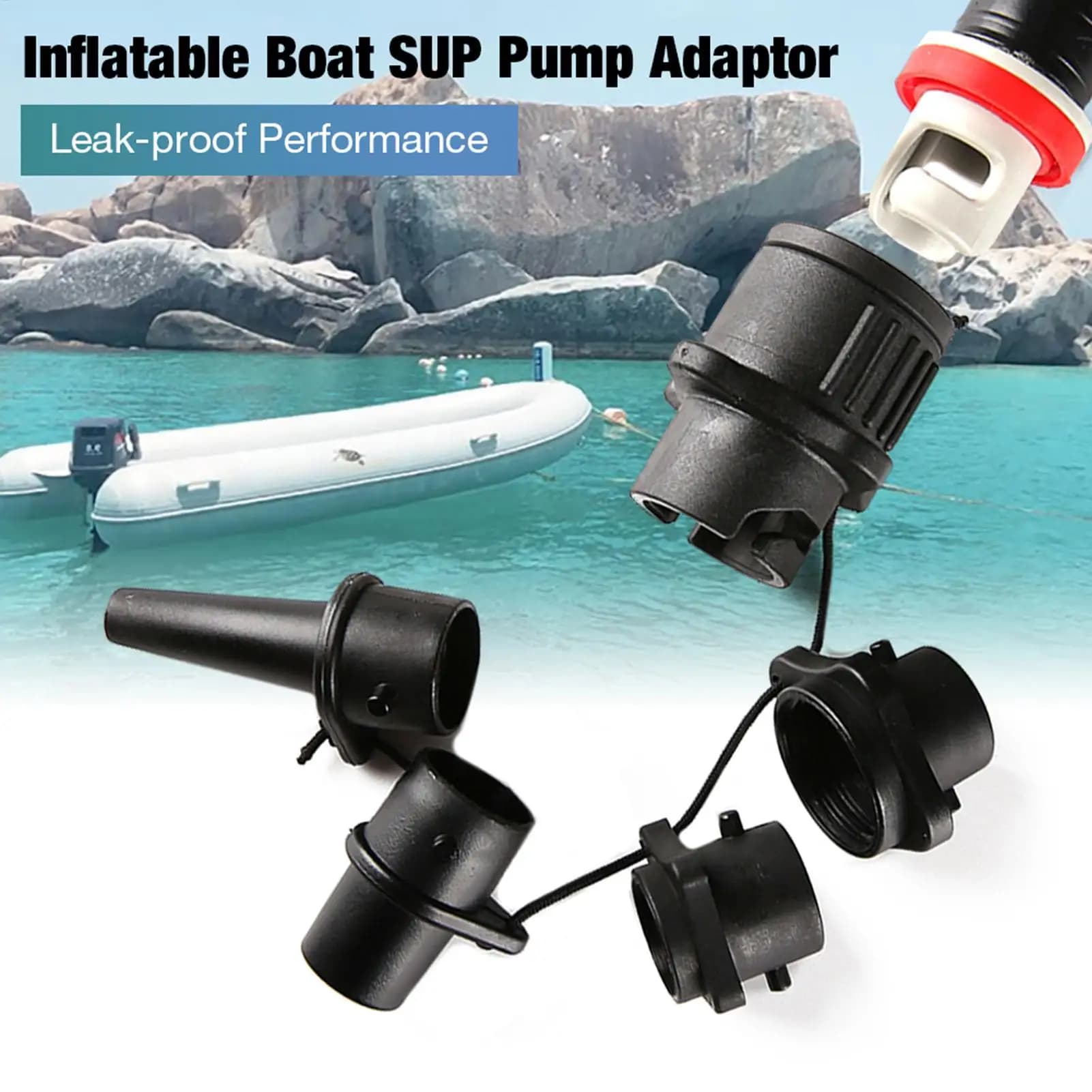 Kit adattatore valvola aria per scheda adattatore pompa gonfiabile paddle barca kayak pompa valvola aria connettore kit combinato accessori per barche