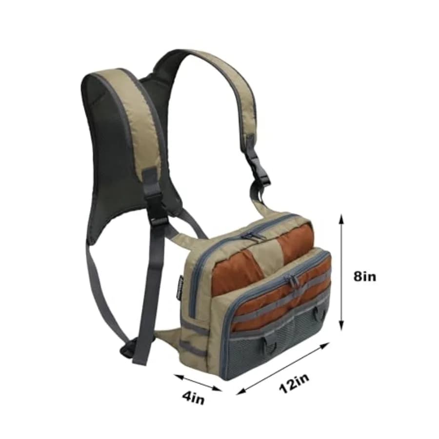Functional chest bags Fishing Chest Pack Fly Fishing Bag for Men Women Tackle and Fly Boxes Storage Pack Hunting Binocular Pack