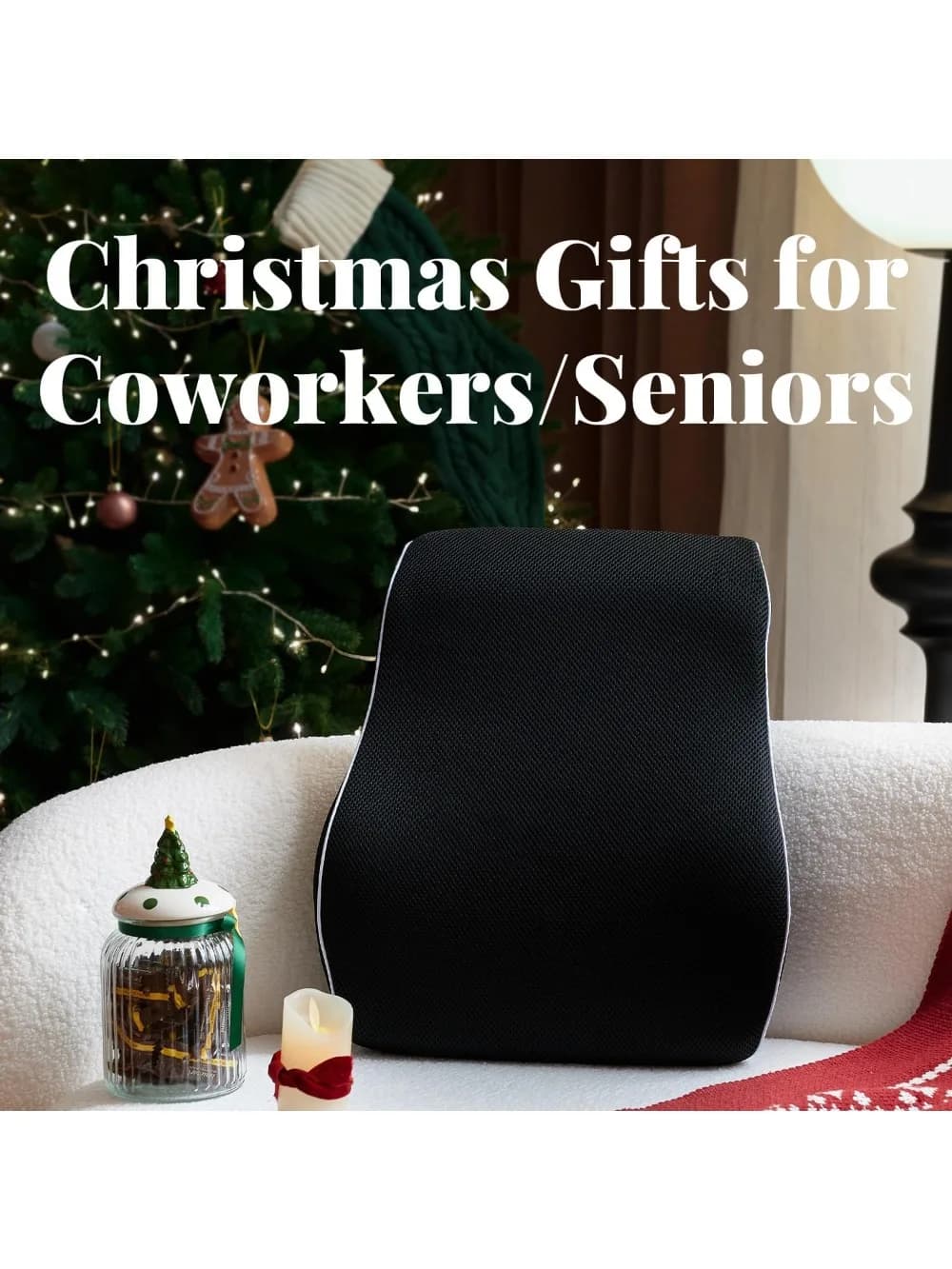 Cuscino ergonomico di supporto lombare con copertura in rete e cinghie regolabili per sedia da ufficio, seggiolino auto e sollievo dalla postura