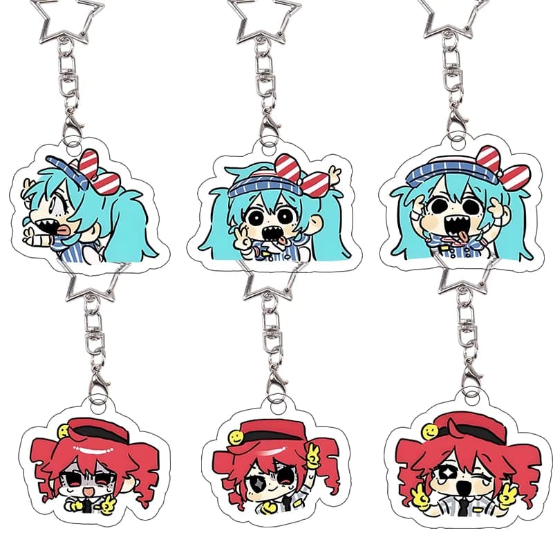 Hatsune Miku Acrylic Keychain Teto Mesmerizer Decor Keyring Accessories Collection VOCALOID Keyring Anime Merch Birthday Gift