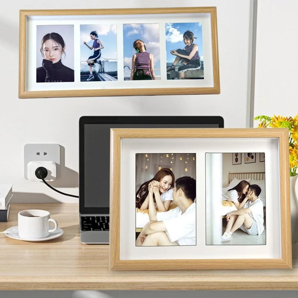 Modern 6 INCH Collage Photo Frame Wooden Stand - up Picture Frame Durable High Definition Tabletop Frames Desktop Decor