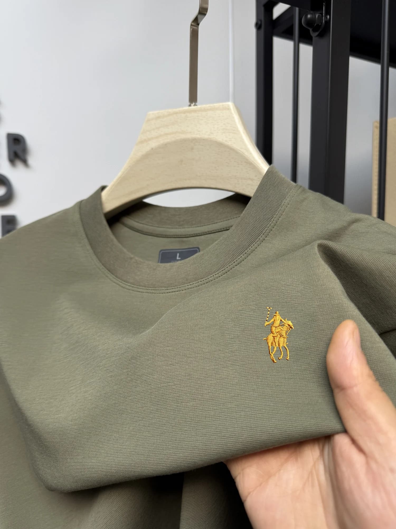 Summer Men's Cotton Classic Round Neck T-Shirt Breathable Versatile Business Golf Fashion Short Sleeve Premium Embroidered Tee