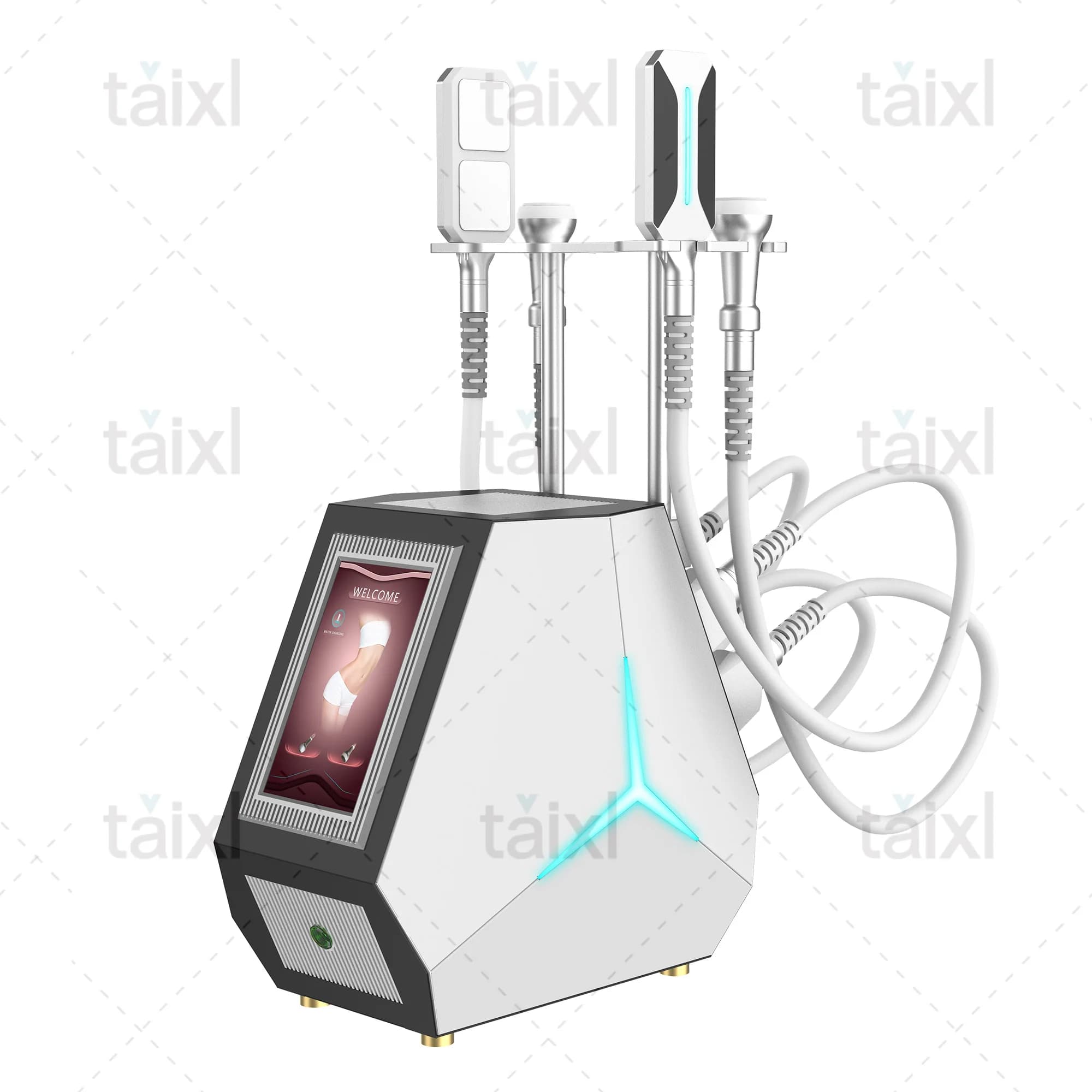 Machine 2 in 1 for weight loss Frozen Heat NEO T Impact with 2 pulse cooling plates for fat reduction and body remodeling.