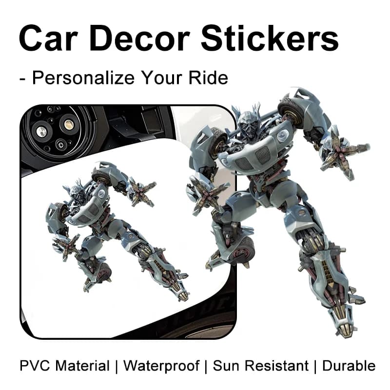 Personality Creative Transformers Car Sticker For Car Front Fuel Tank Laptop Suitcase DIY Conceal Scratch Ornament Decal Sticker