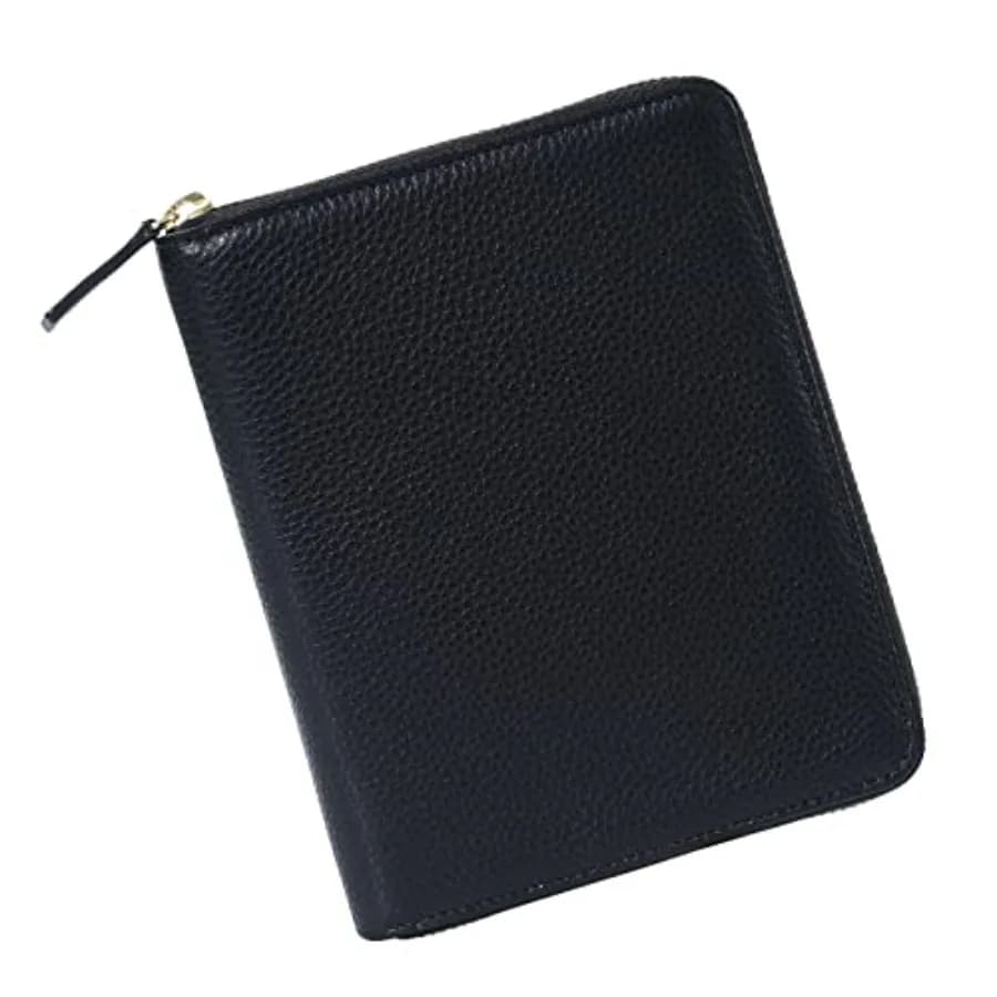 Copertina in Pelle con Cerniera per Quaderni A6 - Compatibile con Hobonichi Original Stalogy e Agende Midori MD