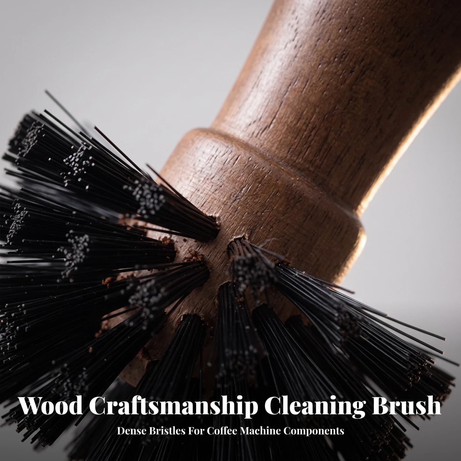 Coffee Cleaning Brush Nylon-Bristle Espresso Cleaning Brush Stiff-Bristled Ergonomic for Baristas, Kitchens