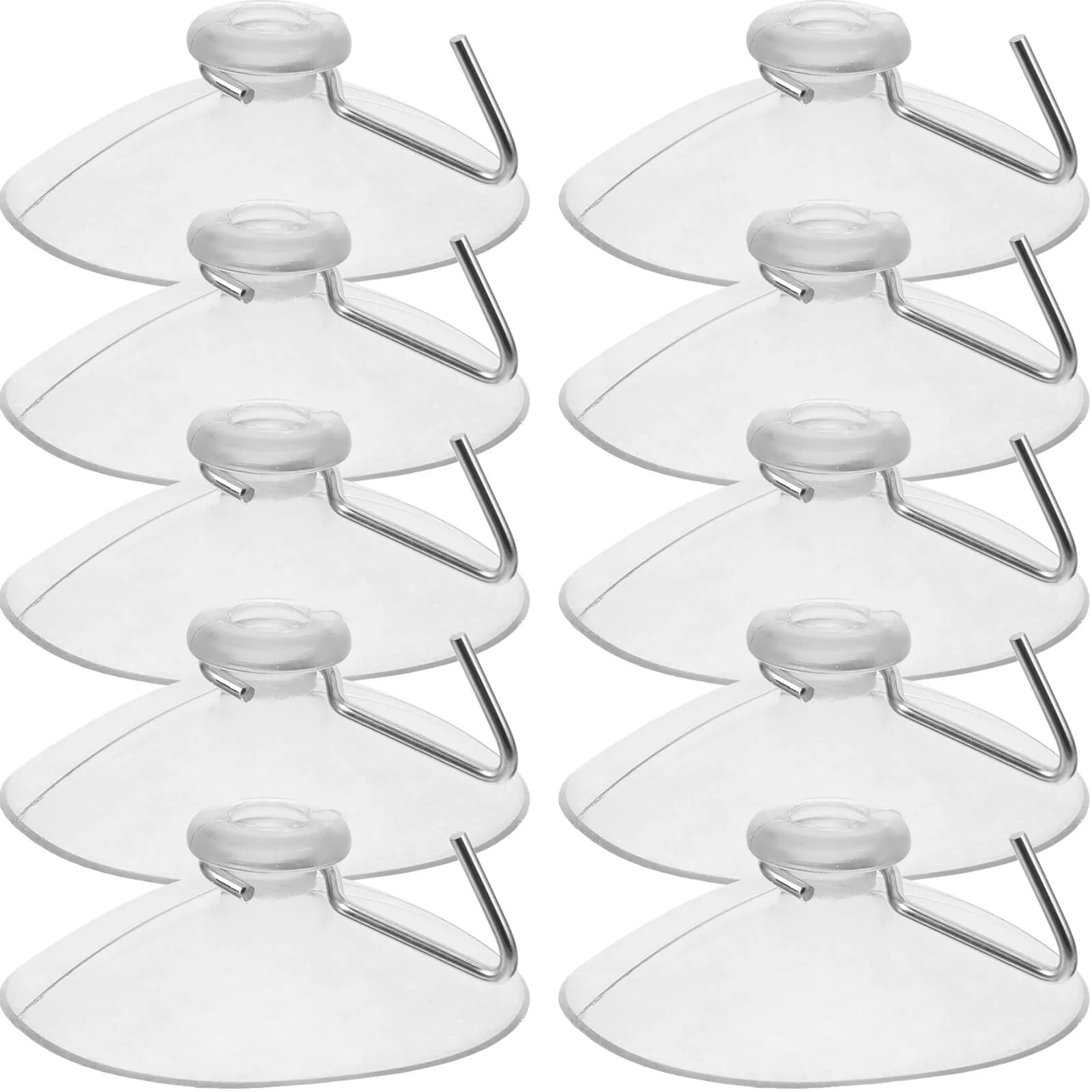24 Ganci a ventosa resistenti in PVC trasparente, appendiabiti rimovibili da parete per asciugamani e utensili da bagno e cucina
