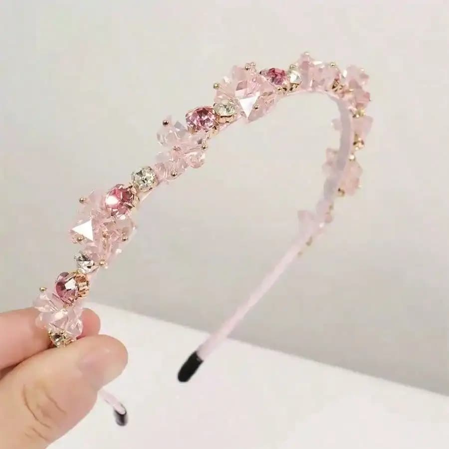 1 Pezzo Fascia per Capelli di Lusso in Cristallo Barocco con Strass, Elegante Accessorio per Capelli da Donna in Stile Francese, Fermaglio per Capelli per Feste/Matrimoni, Brillante e Artificiale
