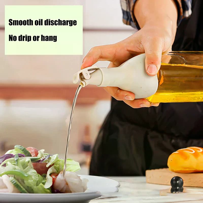 Set di bottiglie per olio e aceto da appoggio, vetro quadrato per cucinare ricaricabili, mantiene la cucina organizzata e condimento a portata di mano