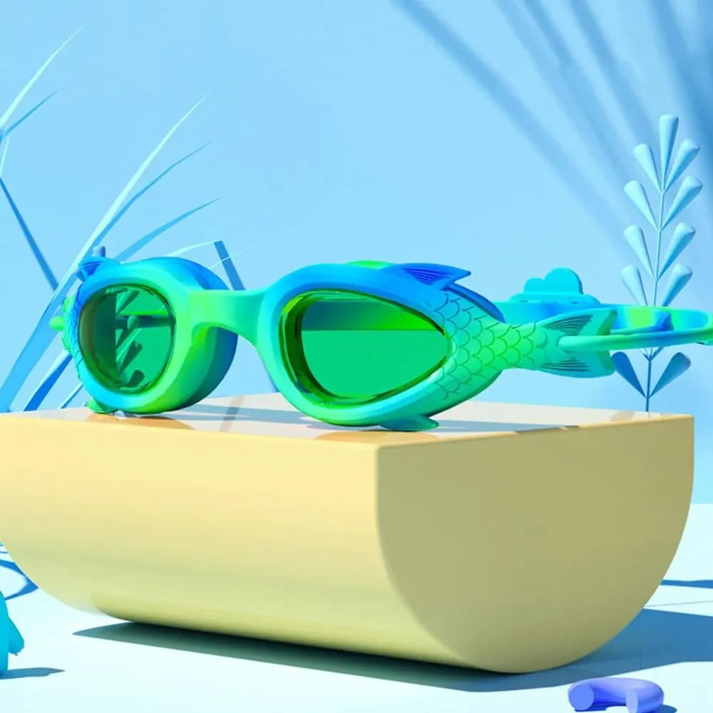 Summer Swimwear Cartoon HD Eyeglasses Cute Earrings Swimming glasses for waterproof diving