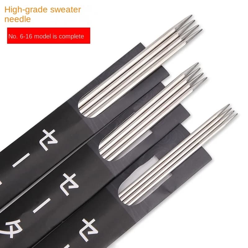 Set di ferri da maglia a doppia punta in acciaio inossidabile, dimensioni 6 7 8 9 10 11 12 13 14 15 16