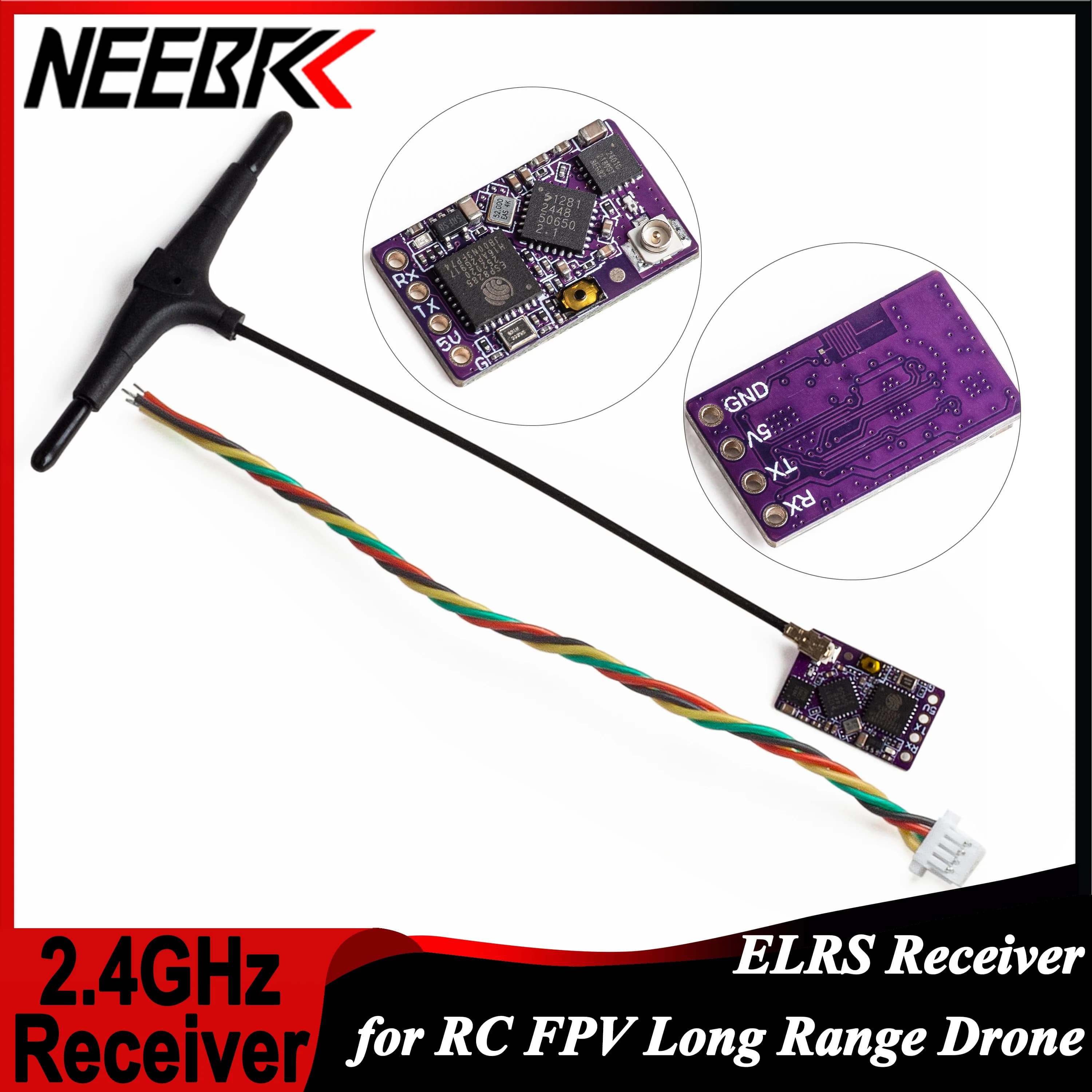 1/2/5/10PCS ELRS 2.4GHz RX Mini long-range ExpressLRS receiver for FPV Long-distance drone Quadcopter Mark4 Freestyle DIY parts
